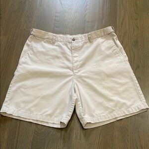 Haggar Tan Flat Front Shorts Relaxed Fit